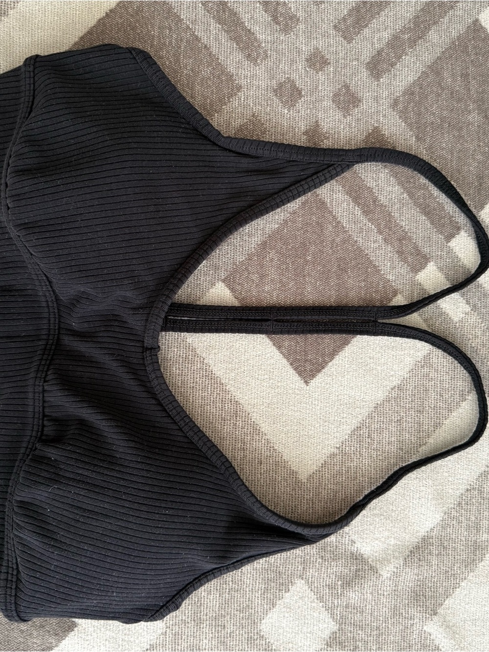 Alo Yoga Black Ribbed Bralette